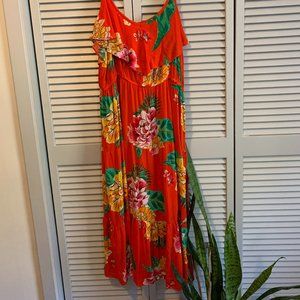 Red Floral Old Navy Maxi Dress